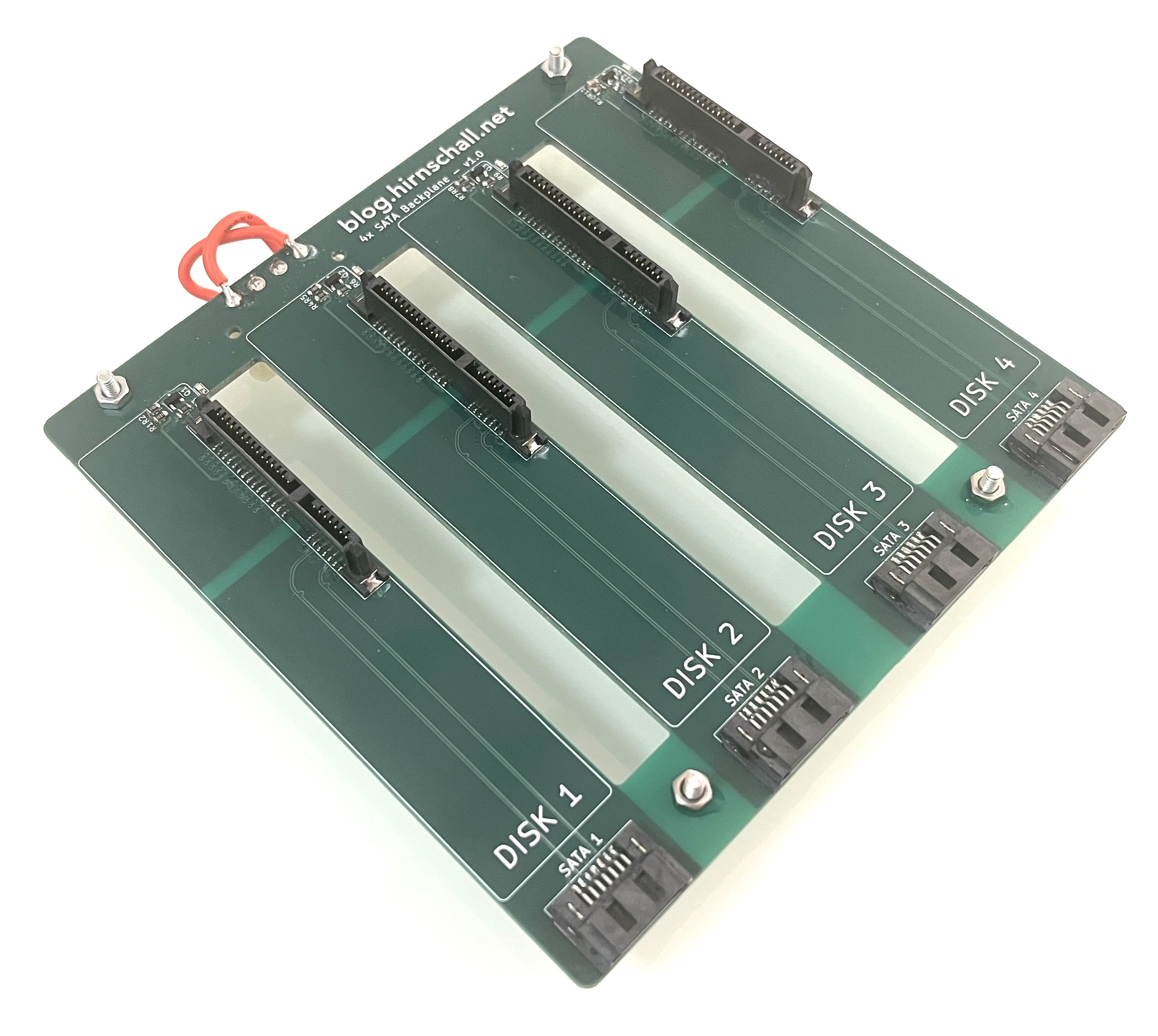Assembled 4x SATA Backplane