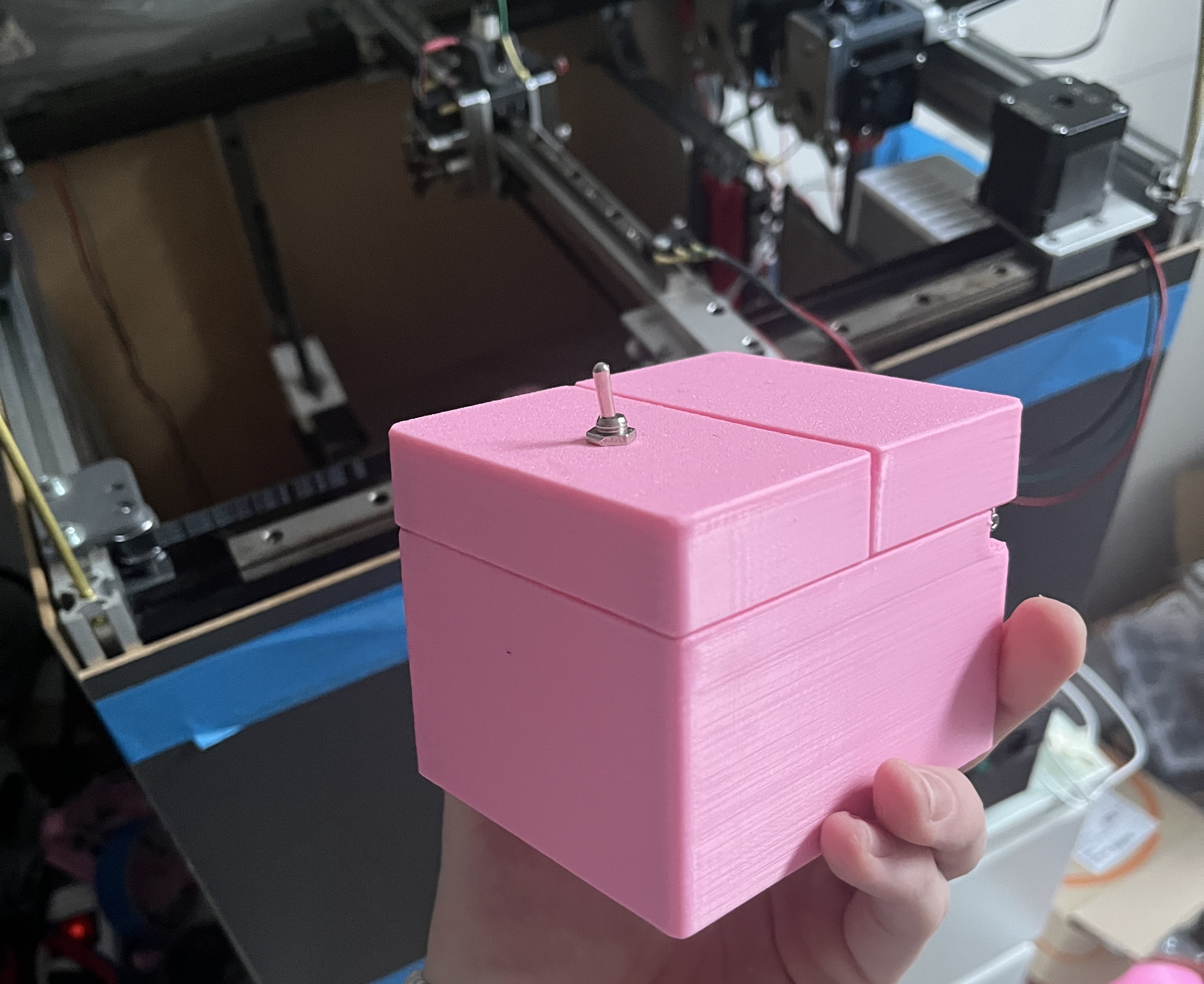 Pink useless box