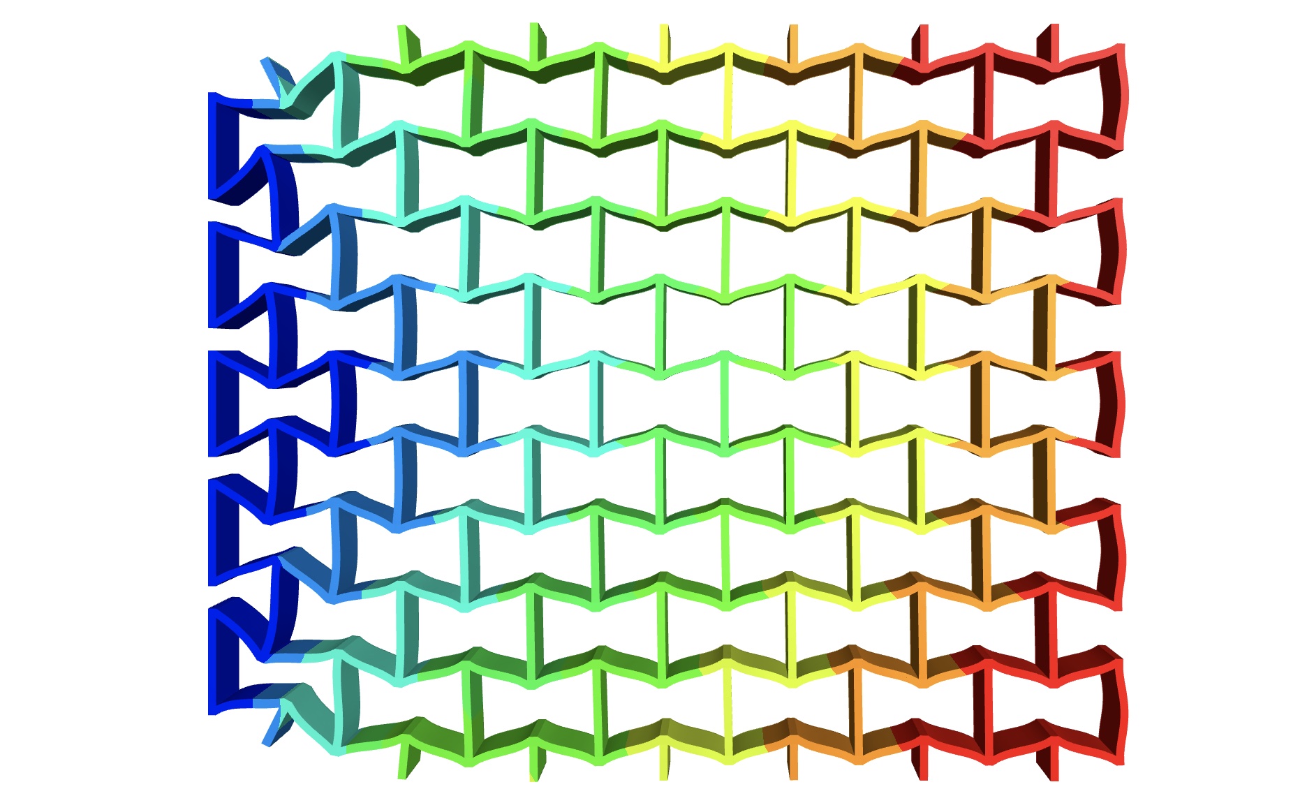 Stretched material