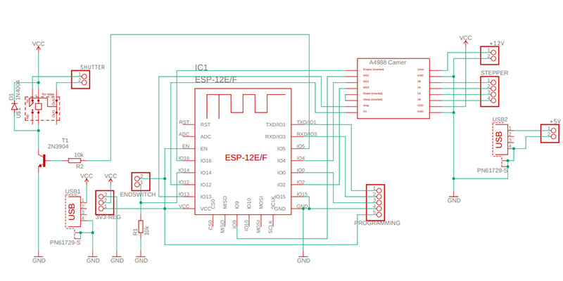 custom slider controller pcb schematic