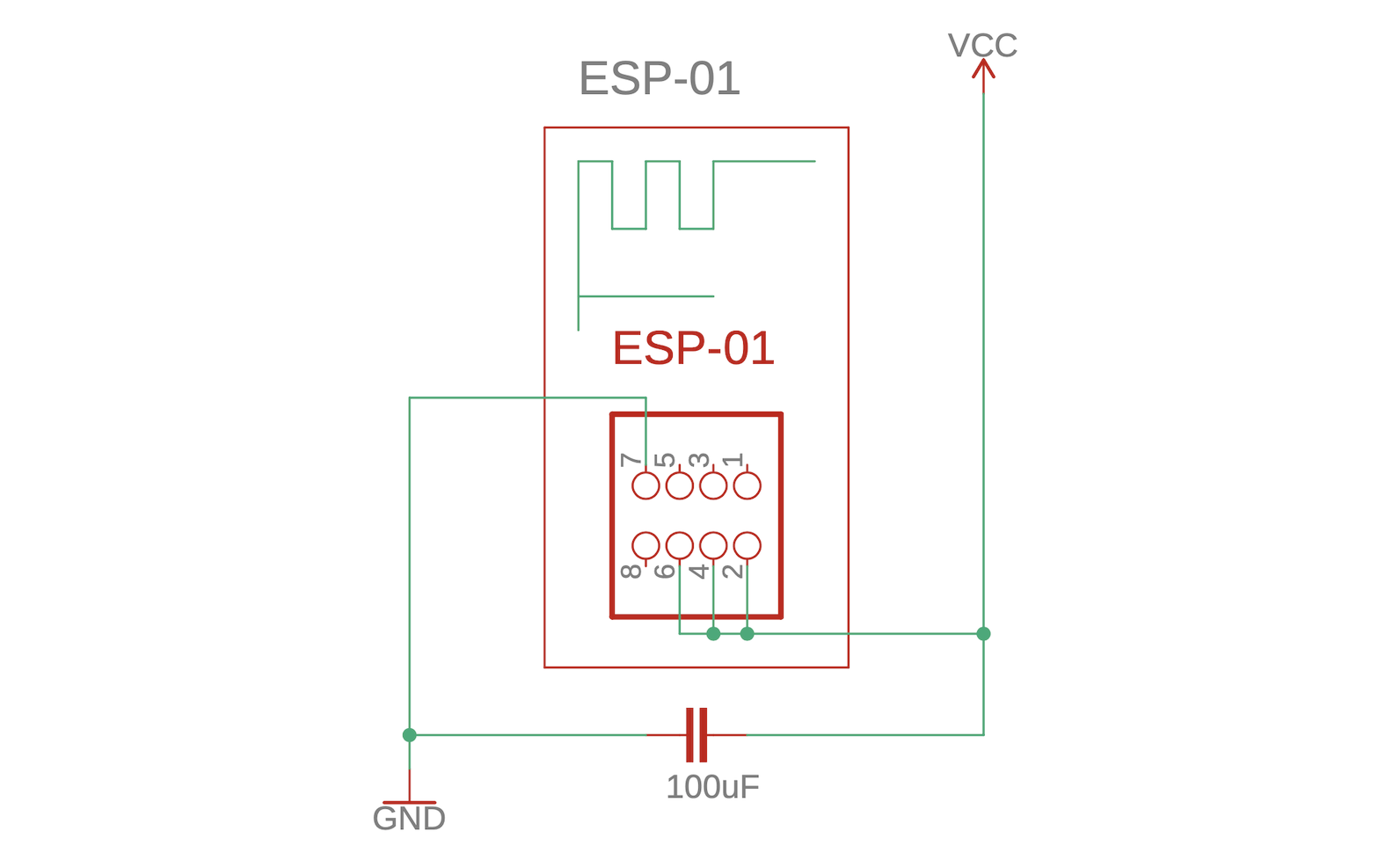 esp8266 esp-01 minimal standalone circuit diagram scetch