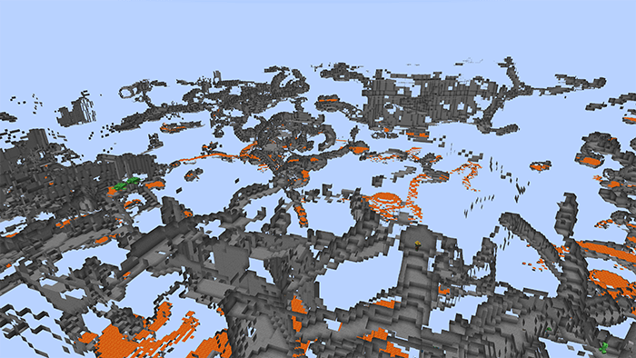 3d perlin noise for cave generation in minecraft